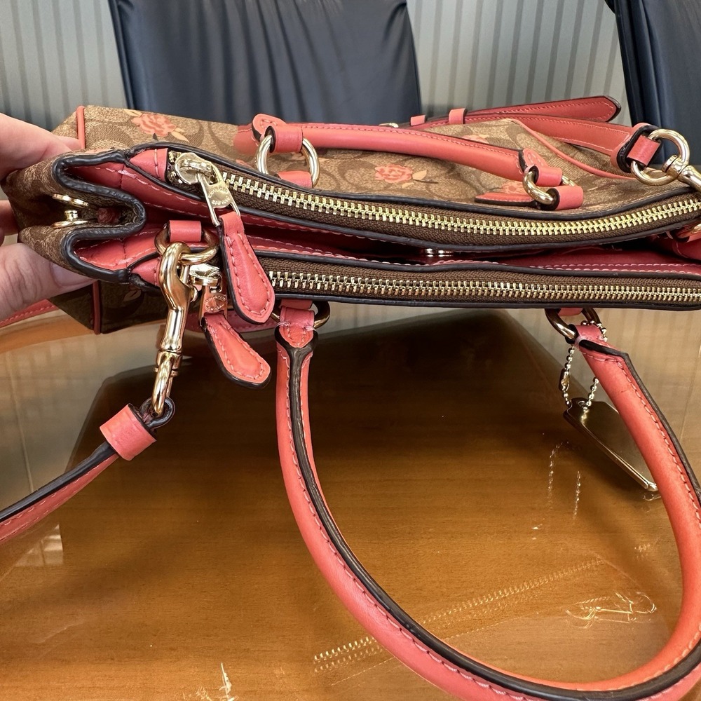 Coach Multicolor Floral Print Signature Coated Canvas and Leather Mini Surrey - Picture 5 of 10
